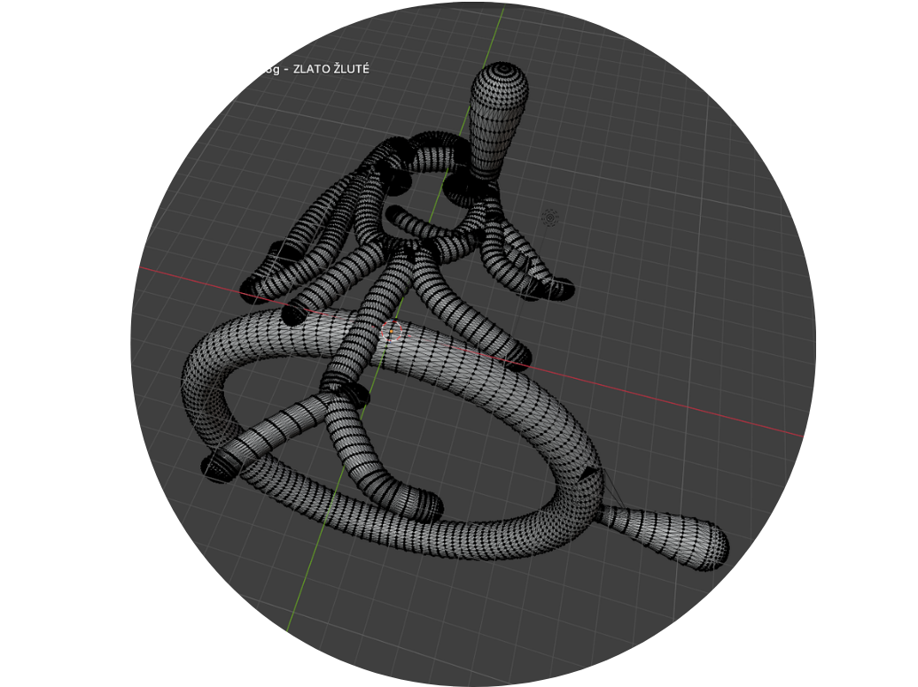 3D model šperku Little gold line